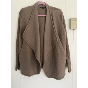 Katherine Barclay Wool-blend Wide Collar Shrug Taupe Size medium
